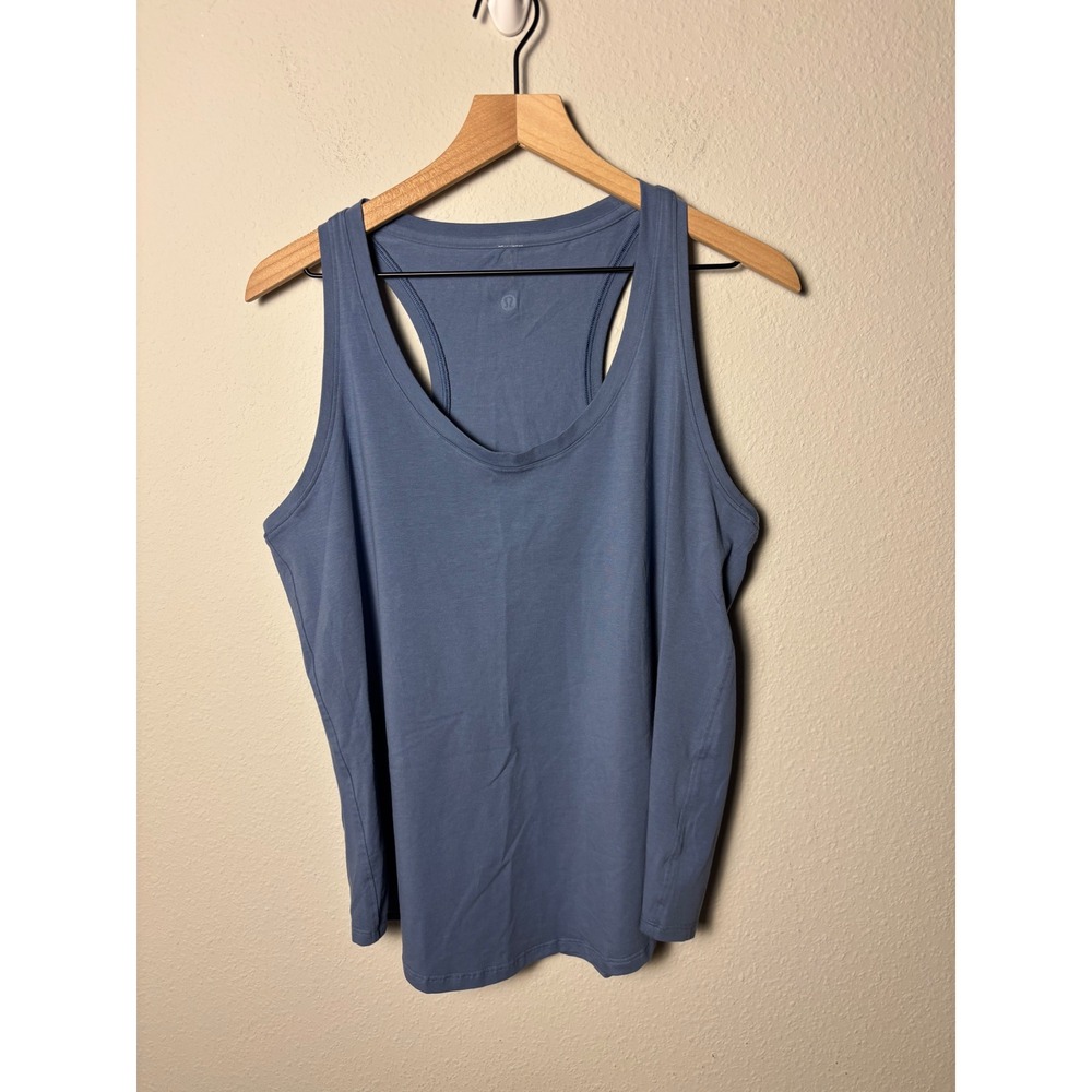 Lululemon Love Tank Top Blue Racerback Scoop Neck Activewear Size 12
